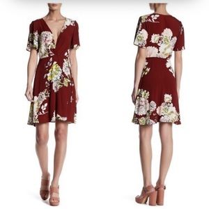 Nordstrom ASTR the Label Floral Wrap Dress women size Medium